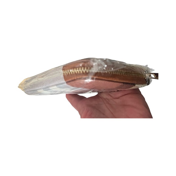 Elegant Vegan Leather Brown Plaid Women's Bag with Matching Wallet - Picture 13 of 16